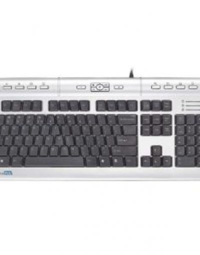 Мултимедийна клавиатура A4tech KL-7MU, ергономична USB, изход за слушалки и микрофон - A4-KEY-KL7MU-USB