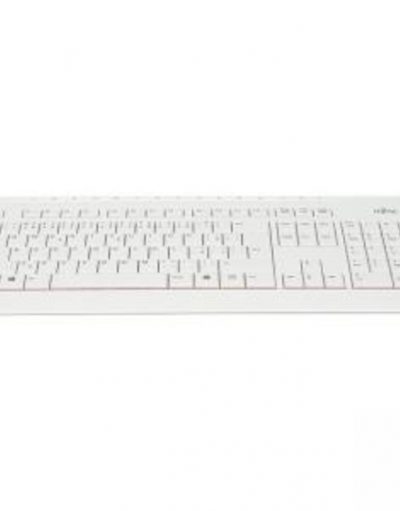 Мултимедийна клавиатура Fujitsu KB521, USB, Бяла, FUJ-KEY-K521-L109