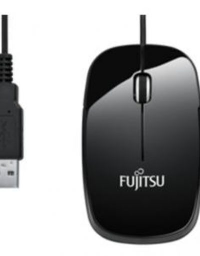 Оптична мини мишка Fujitsu M410, USB, Черна, FUJ-MOUSE-M410