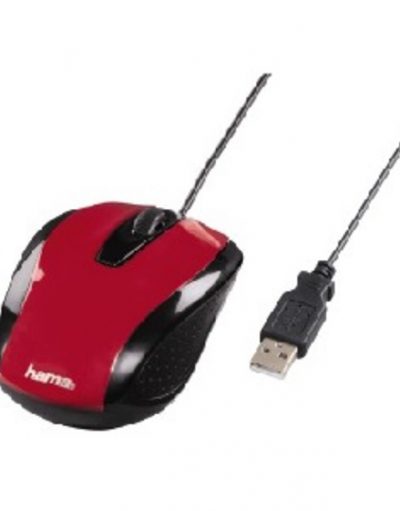 Оптична мишка, цвят червена HAMA-134903