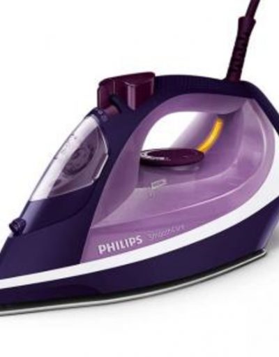Парна Ютия Philips Steam, 45 г/мин, 180 г парен удар, 2600 W, Керамична гладеща повърхност, Лилава, GC3584/30