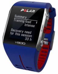 Polar Часовник V800 + Heart Rate Сензор - умен часовник, следящ дневната и нощната ви физическа активност + сензор за пулс (син)