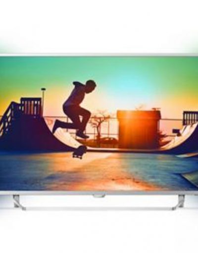 Смарт телевизор 43 инча UHD Android TV, New Model 2017, Ambilight 2 UHD, DVB-T2/C/S2, Quad core, 900 PPI, RC Keyboard, 20W, Сребрист, 43PUS6412/12