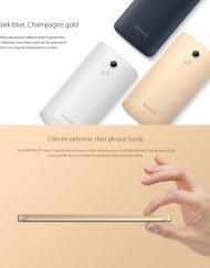 Смартфон HOMTOM HT17, 5.5" екран 8MP камера, 4G, пръстов сензор, 2 сим карти (Gold)