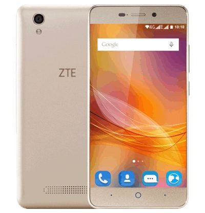 Smartphone ZTE Blade А452 LTE Dual SIM 5.0" IPS HD (1280 x 720) / Cortex-A53 Quad-Core 1.0GHz / 8GB Memory / 1GB RAM / Camera 13.0 MP+Flash & AF/2MP / Bluetooth 4.0 / WiFi 802.11 b/g/n / GPS / Battery Li-Ion 4000 mAh / Android 5.1 / Gold