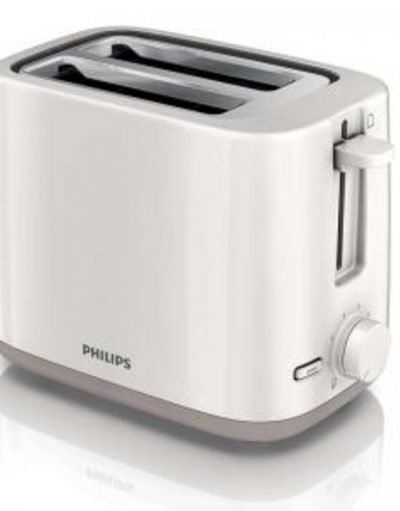 Тостер Philips Daily Collection 2 slot Compact Бял beige Reheat, HD2595/00