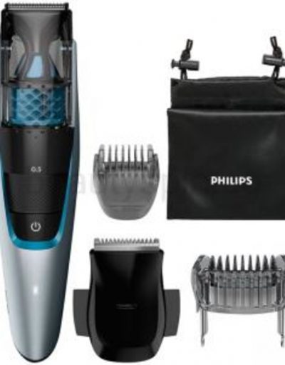 Тример за брада с вакуум Philips series 7000, 0,5 мм прецизни настройки, Метални ножчета, BT7210/15