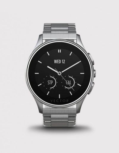 Vector Luna Smartwatch Steel with Steel Bracelet - луксозен Bluetooth тъч часовник за iOS и Android смартфони (стоманена верижка)