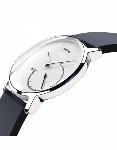 Withings Activite Steel - луксозен швейцарски умен часовник, следящ дневната и нощната ви физическа активност (черен-бял)