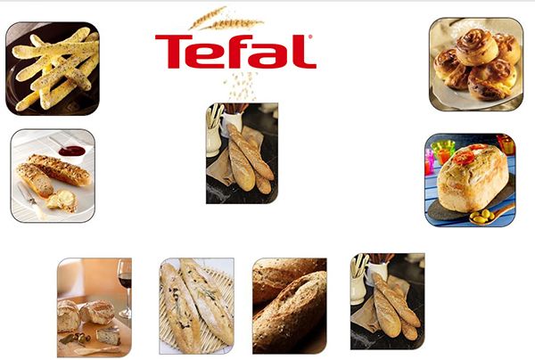 Хлебопекарна Tefal Home Bread Baguette PF610138, 1500 гр, 16 програми, Бяла