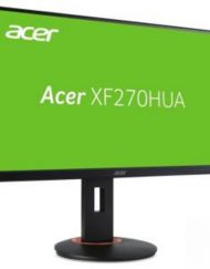 Монитор Acer XF270HUAbmiidprzx, 27 Wide, IPS Anti-Glare, ZeroFrame, FreeSync, 144Hz, 4ms, 100M:1, 350 cd/m2, 2560x1440 WQHD, 100% sRGB, UM.HX0EE.A01