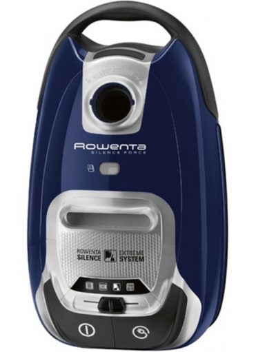 Прахосмукачка с торба Rowenta Silence Force, телескопична тръба, 750W, Синя, RO6441EA
