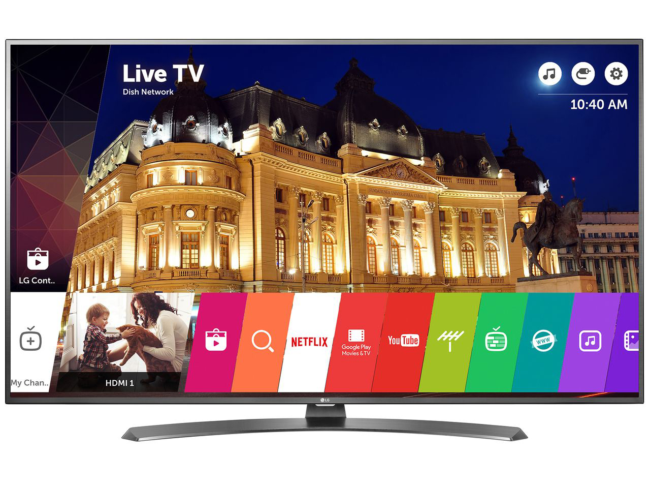 Телевизор Smart LED LG 43UH661V, 43" (108 см), 4K Ultra HD