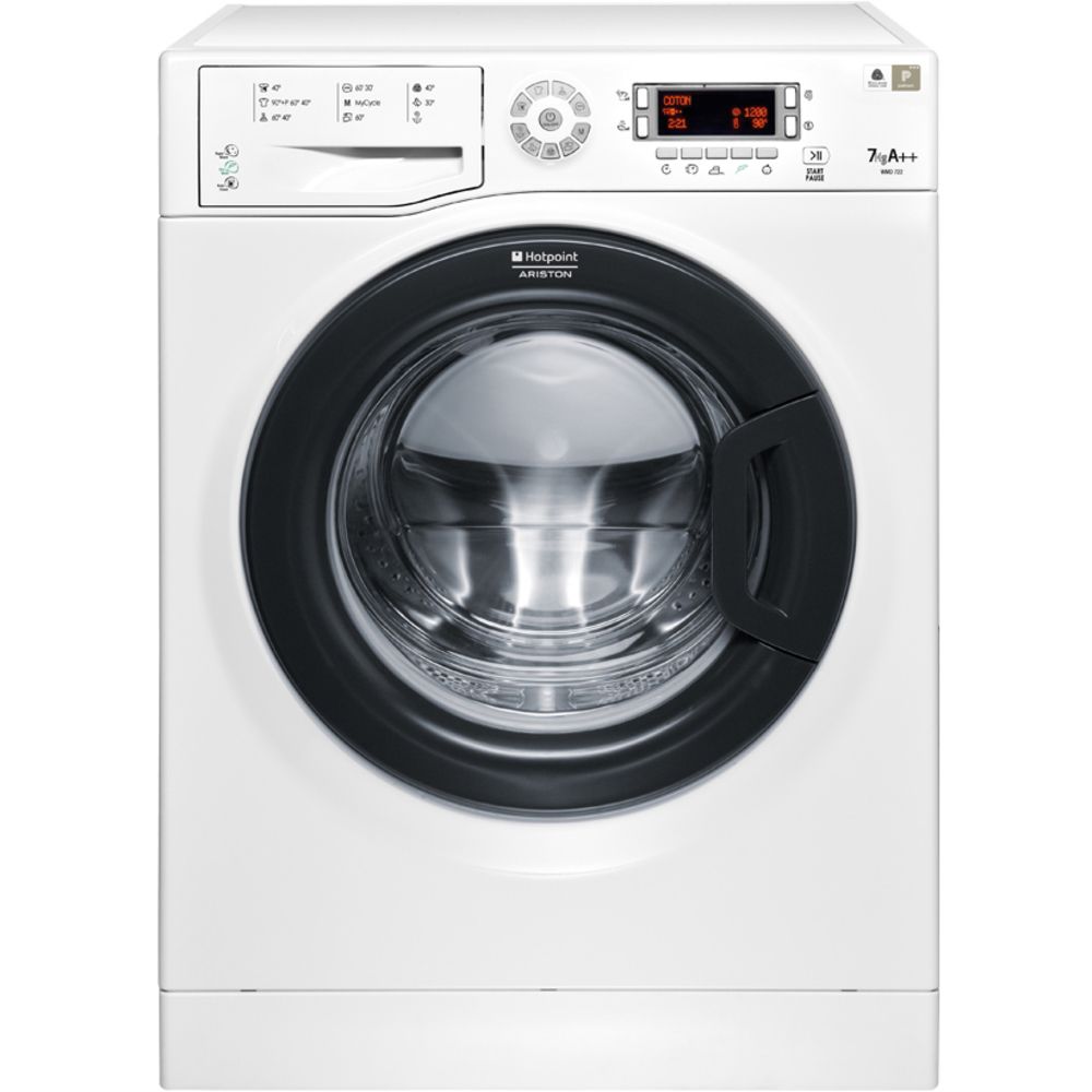 Пералня Hotpoint-Ariston WMD 722B, 1200 об/мин, 7 кг, Клас A++, LCD дисплей, Бяла