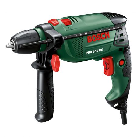 Ударна бормашина Bosch PSB 650 RE Compact, 650 W, 3000 об/мин + 39 части World cup