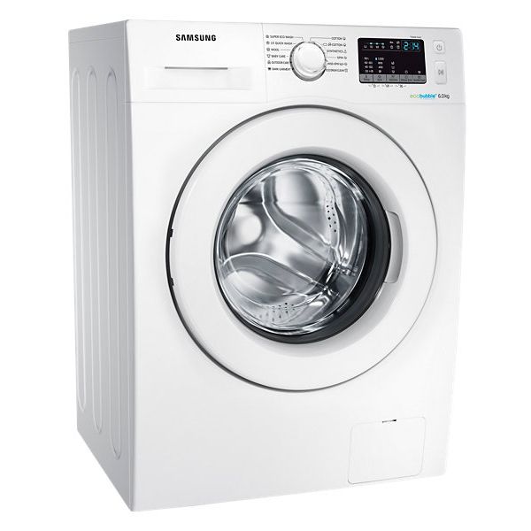 Пералня Samsung Eco Bubble WW60J4060LW/LE, 6 кг, 1000 об/мин, A+++, 60 см, Бяла