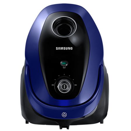 Прахосмукачка с торба Samsung VC07M25E0WB, 2.5 л, 750 W, Телескопична тръба, Аксесоари 2 в 1,Синя