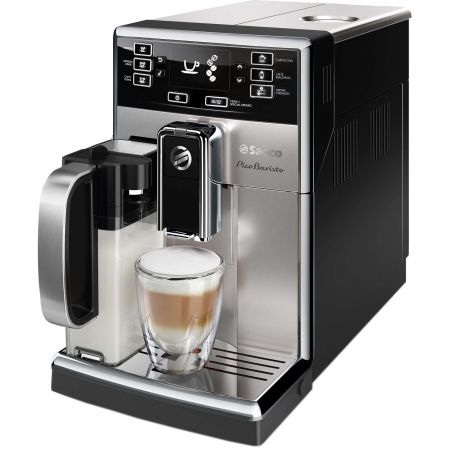 Еспресо машина Philips Saeco PicoBaristo HD8927/09, Устройство за пяна, Функция Cappuccino, Керамично острие, Самопочистване, 15 бара, 1.8 л, Кана за мляко 0.5 л, Инокс