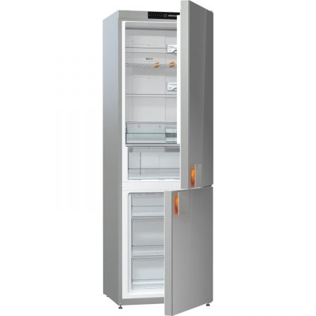 Хладилник с фризер Gorenje NRK612ST, 307 л, Клас A++, No Frost, Височина 185 cм, Сиво стъкло