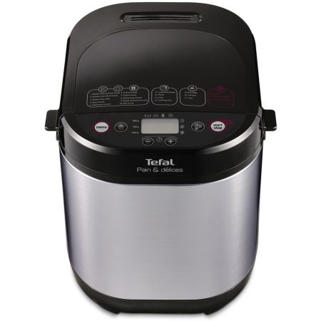 Хлебопекарна Tefal Pain & Délices PF240, 700 W, 1000 гр, 20 програми, Черна/Сребриста