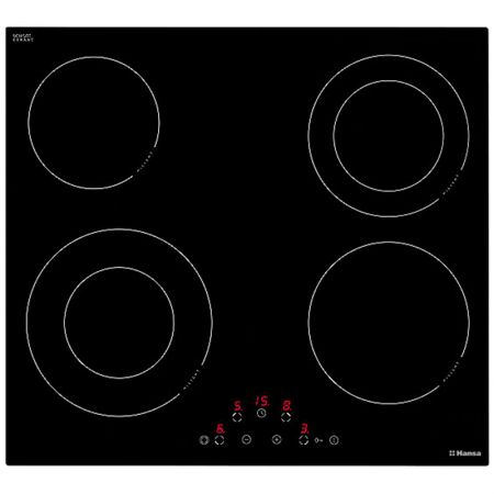 Плот за вграждане Hansa BHC63506, Стъклокерамика, 4 Нагревателни зони, Touch control, Черно стъкло