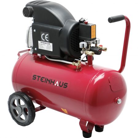 Въздушен компресор Steinhaus PRO-COM50, 50 л, 1500W, 2CP, 8 бара, 206 л/мин