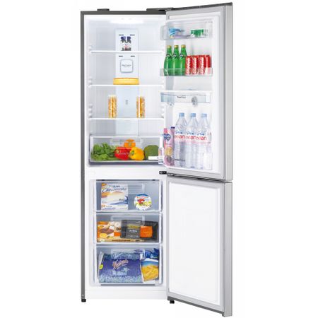 Хладилник с фризер Daewoo RN-307RDQM, 305 л, Клас A+, No Frost, Дисплей, Диспенсър за вода, H 187 см, Silver
