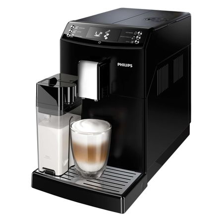 Еспресо машина Philips EP3550/00, Super-automat, Система за филтриране AquaClean, Вградена кана за мляко, 5 настройки, Опция за смилане на кафе, 5 напитки, Черна