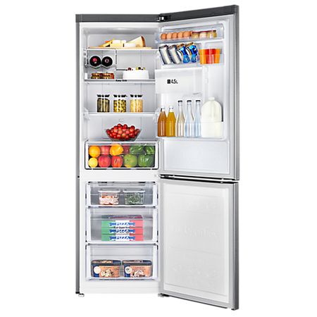 Хладилник с фризер Samsung RB33J3830SA/EF, 321 л, Клас A+, H 185 см, No Frost, Диспенсър за вода, Display, Metal Graphite