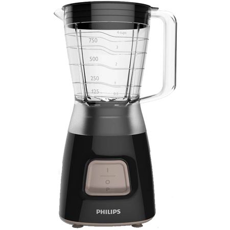 Блендер Philips Daily Collection HR2052/90, 350 W, 1.25 л, Черен