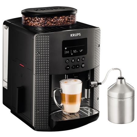 Еспресо машина Krups Espresseria Automatic EA816B, Автоматична, Устройство за пяна, LCD екран, 15 Бара, 1.7л, Сива