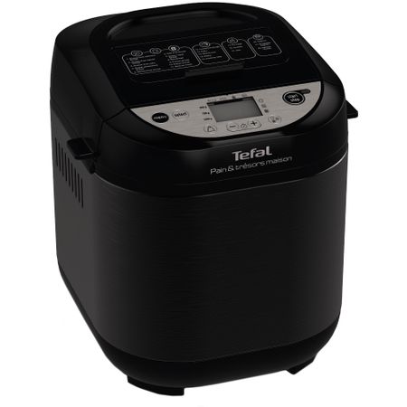 Хлебопекарна Tefal Pain et Tresors Maison PF251835, 700W, 3 настройки, 20 програми, Програмиран старт, Черна