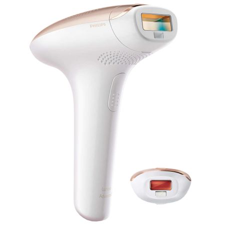 Епилатор IPL Philips Lumea SC1997/00, 250.000 импулса, Сензор за кожата, Аксесоари лице и тяло, Употреба с кабел, Калъфка, Розов/Бял