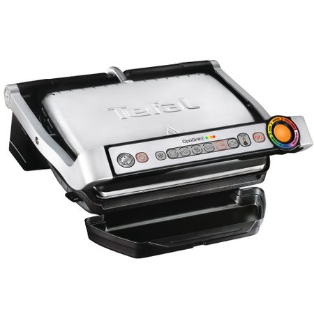 Електрическа скара Tefal Optigrill+ Wafles GC716D12, 2000W, 6 програми, Индикатор за нивото на готовност, Подвижни плочи, Аксесоари за гофрети, Черна