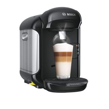 Еспресо машина Bosch Tassimo Vivy II TAS1402, 1300w, 3.3 бара, 0.7 л, Самопочистване + Премахване на котлен камък, Капсули, Черна