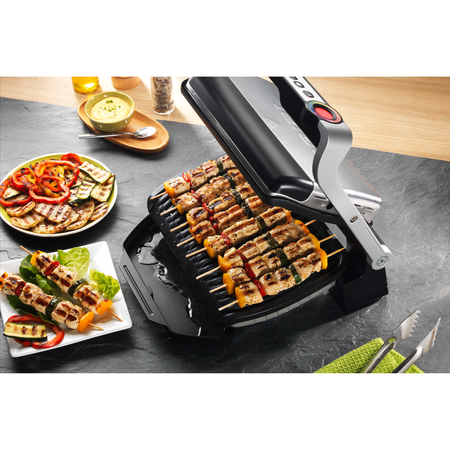 Електрическа скара Tefal OptiGrill+ GC706D34, 2000 W, 6 автоматични програми, Функция размразяване, Инокс/Черна