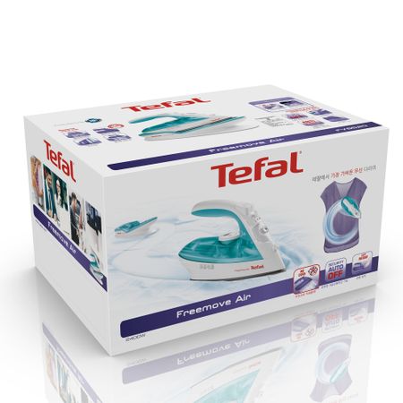 Ютия Tefal Freemove Air FV6520E0, 2400W, Резервоар за вода 0.25 л, Вградена система против варовик, Ръчно регулиране, Бяла