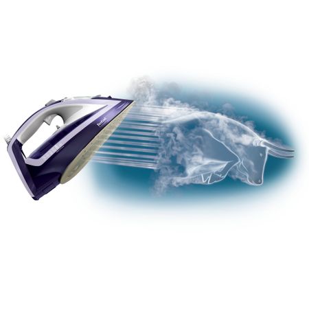 Ютия Tefal Turbo Pro FV5615E0, 2600W, 200 гр/мин, Плоча Autoclean Airglide, 300 мл, Синя