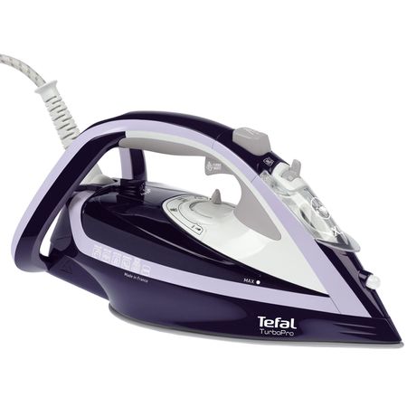 Ютия Tefal Turbo Pro FV5615E0, 2600W, 200 гр/мин, Плоча Autoclean Airglide, 300 мл, Синя