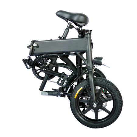 Електрически велосипед 2Drive, Скорост 25 км/ч, Автономия 35 км, Мотор 250W, Колела 14", LED дисплей с USB порт за зареждане на телефон, Черен
