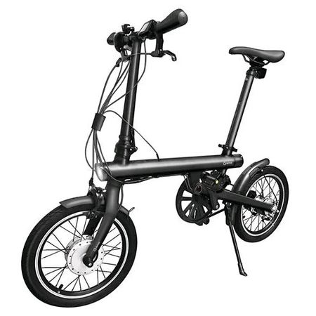 Електрически велосипед Xiaomi Mi QiCYCLE, Автономия 45 km, Скорост 20 км/ч, Мотор 250W, Гуми 16", Време за зареждане 3 ч, Алуминий, Черен