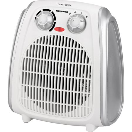 Вентилаторна печка Heinner HFH-L2000GD, 2000 W, 2 степени на мощност, Регулируем термостат, Бяла