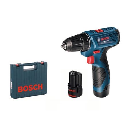 Акумулаторна бормашина Bosch Professional GSR 120-Li, 12 V, 30 Nm + 2 акумулатора + зарядно устройство + куфар за транспортиране