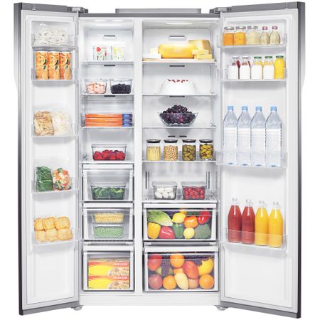Двукрилен хладилник Side by side Samsung RS552NRUA1J, 538 л, Клас A+, Full No Frost, Височина 179 cм, Бял