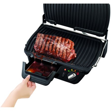 Електрическа скара Tefal Supergrill XL GC461B34, 2400 W, LED индикатор, Дигитален таймер, Сив