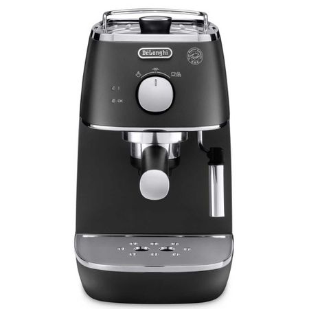 Еспресо машина DeLonghi Distinta ECI341BK, 15 bar, 1100 w, Ръчна капучино система, Инокс/Черен