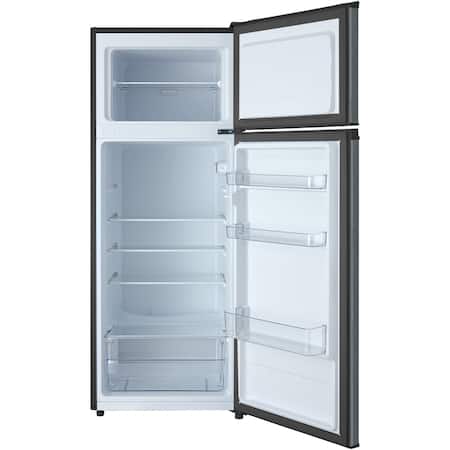 Хладилник с 2 врати Heinner HF-M207DGA+, 204L, LED, 3 стъклени рафта, Клас A+, 146 см, Антрацит