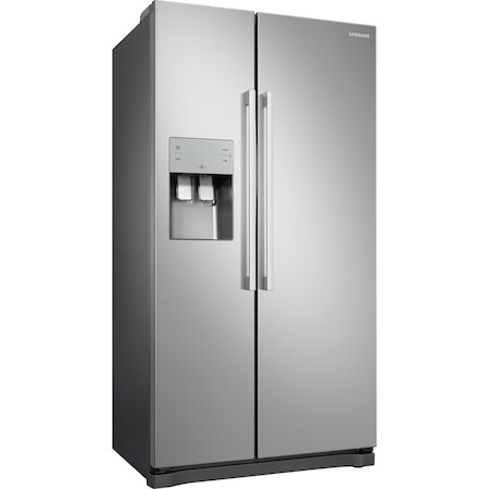 Хладилник Side by side Samsung RS50N3513SA/EO, 501 л, Клас F, Full NoFrost, Компресор Digital Invertor, Дисплей, Диспенсър, H 178 см,Metal Graphite