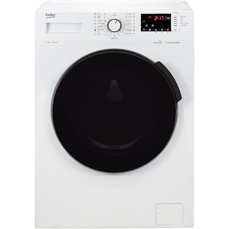 Пералня Slim Beko WUE7612XST, 7 кг, 1200 об/мин, Клас D, SteamCure, Drum Clean SteamCure, Мотор ProSmart Inverter, Бял