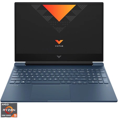 Лаптоп Gaming Victus by HP 15-fb0026nq, AMD Ryzen 5 5600H, 15.6 FHD, RAM 8GB, 512GB SSD, NVIDIA GeForce GTX 1650 4GB, FreeDOS, Performance Blue